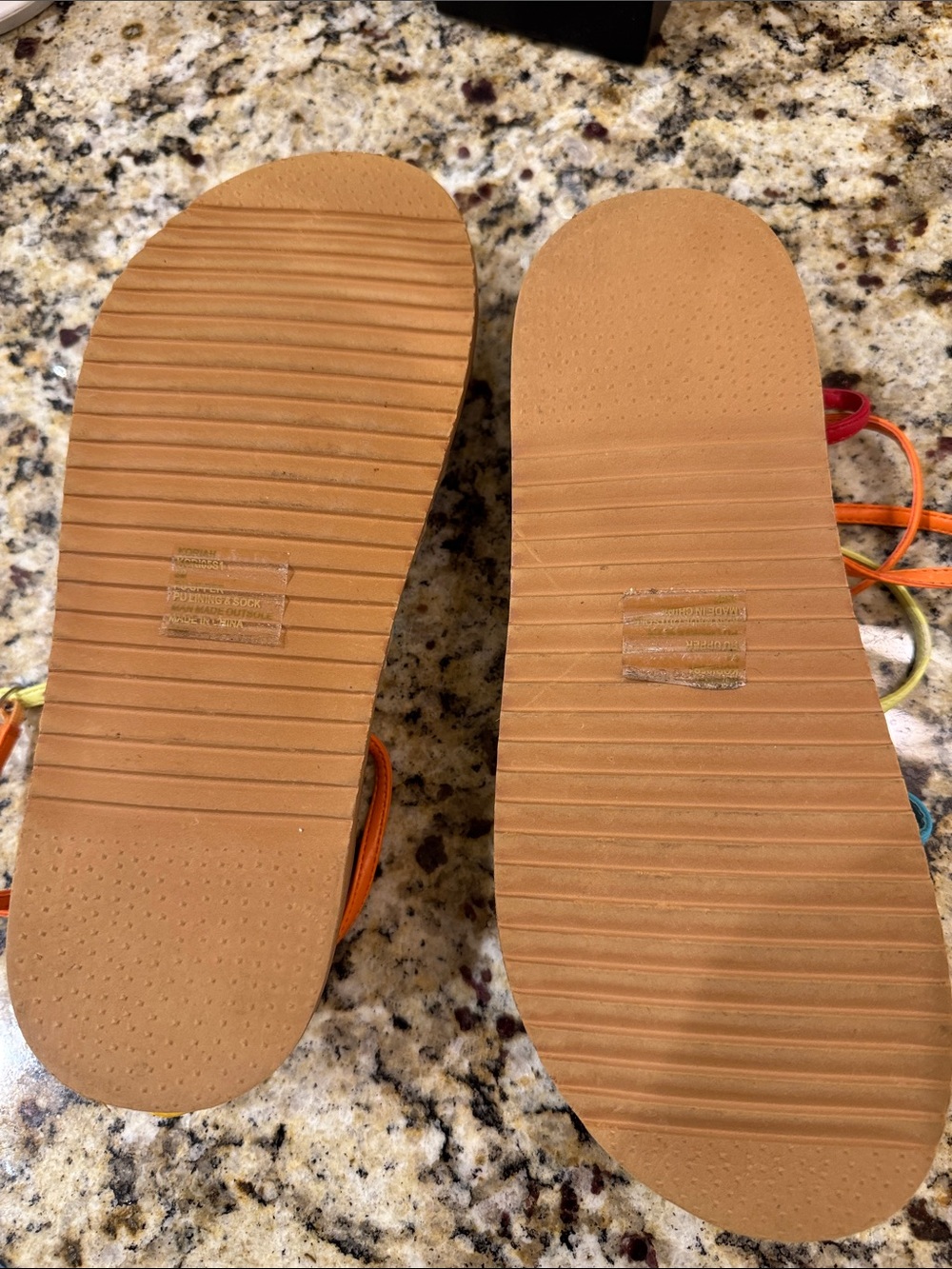 Steve Madden Rainbow Strappy Flat Sandals - Picture 4 of 5
